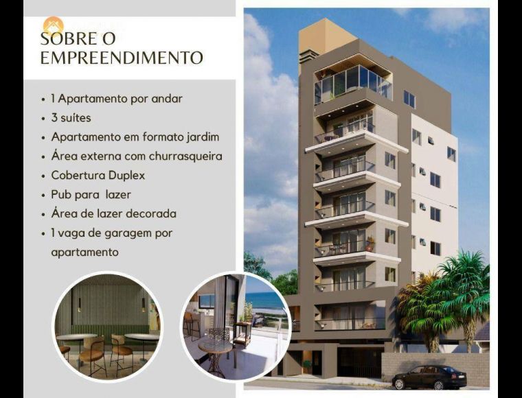 Apartamento no Bairro Itacolomi em Balneário Piçarras com 3 Dormitórios (3 suítes) e 99 m² - AP1249