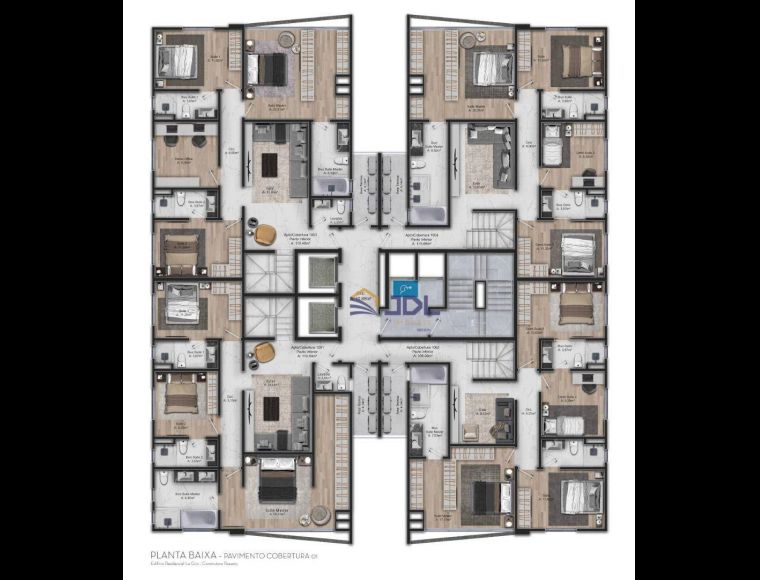 Apartamento no Bairro Velha em Blumenau com 4 Dormitórios (4 suítes) e 216 m² - CO0056