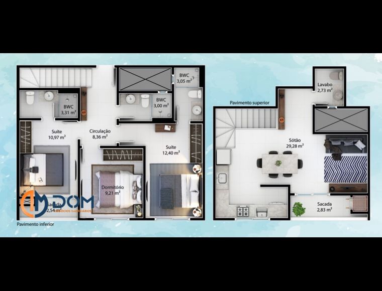 Apartamento no Bairro Ingleses em Florianópolis com 3 Dormitórios (2 suítes) e 102 m² - AD0062