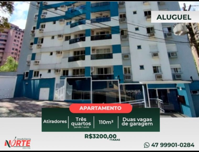 Apartamento no Bairro Atiradores em Joinville com 3 Dormitórios (1 suíte) e 110 m² - 200