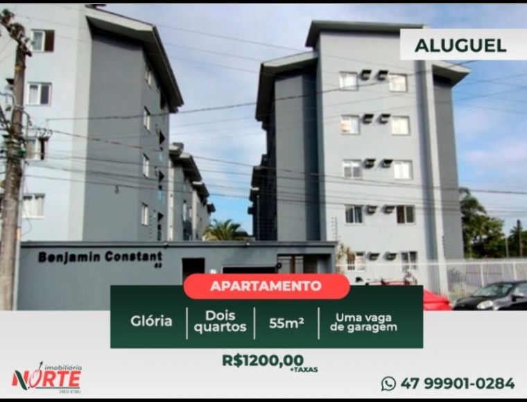 Apartamento no Bairro Glória em Joinville com 2 Dormitórios e 55 m² - 711