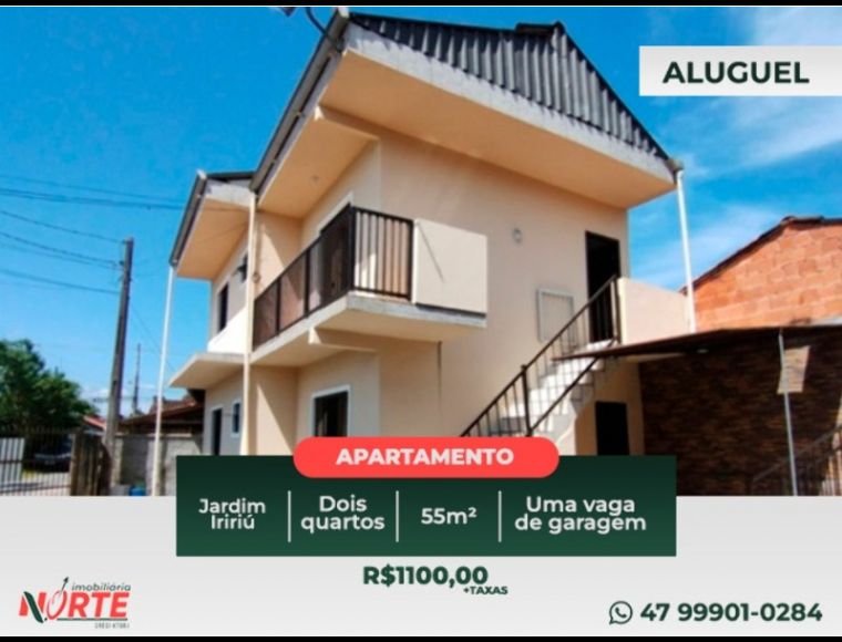 Apartamento no Bairro Jardim Iririú em Joinville com 2 Dormitórios e 55 m² - 595