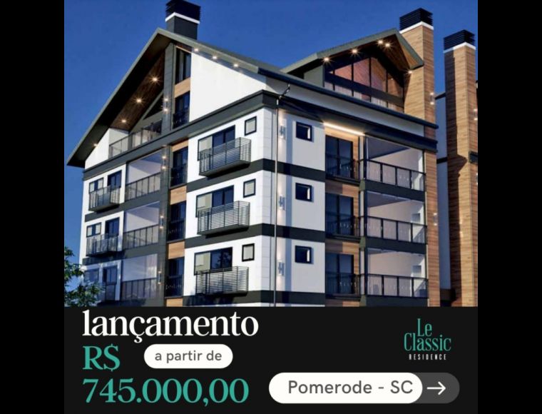 Apartamento no Bairro Centro em Pomerode com 3 Dormitórios (3 suítes) - 5440237