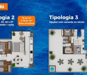 Apartamento no Bairro Centro em Barra Velha com 2 Dormitórios (1 suíte) e 72 m² - AP4812