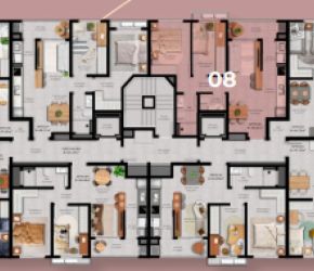 Apartamento no Bairro Fortaleza em Blumenau com 2 Dormitórios e 58.05 m² - 4120949