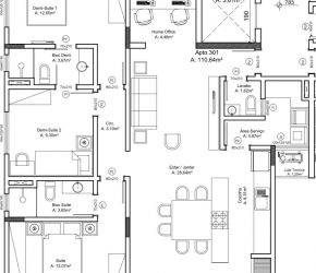 Apartamento no Bairro Velha em Blumenau com 3 Dormitórios (3 suítes) e 110 m² - AP0035