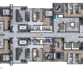 Apartamento no Bairro Vila Formosa em Blumenau com 2 Dormitórios (2 suítes) e 89 m² - AP1259