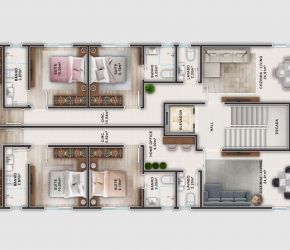 Apartamento no Bairro Canto Grande em Bombinhas com 2 Dormitórios (2 suítes) e 90.67 m² - 35718707
