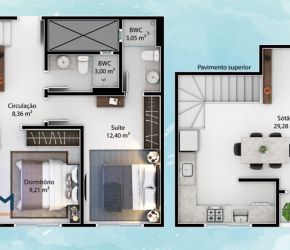 Apartamento no Bairro Ingleses em Florianópolis com 3 Dormitórios (2 suítes) e 102 m² - AD0062