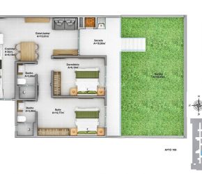 Apartamento no Bairro Ingleses em Florianópolis com 2 Dormitórios (1 suíte) - 461723