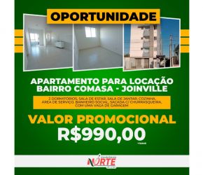 Apartamento no Bairro Comasa em Joinville com 2 Dormitórios e 57 m² - 553-L