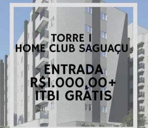 Apartamento no Bairro Saguaçú em Joinville com 2 Dormitórios e 53 m² - SA097