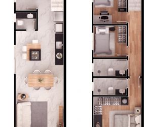 Casa no Bairro Aventureiro em Joinville com 3 Dormitórios (1 suíte) e 85.4 m² - 70216466