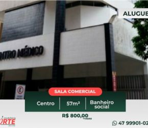 Sala/Escritório no Bairro Centro em Joinville com 57 m² - 656