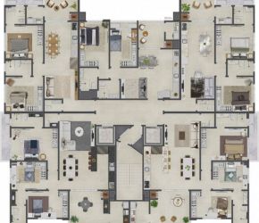 Apartamento no Bairro Centro em Navegantes com 3 Dormitórios (3 suítes) e 111.75 m² - 0228