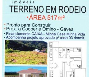 Terreno em Rodeio com 517 m² - TE0142