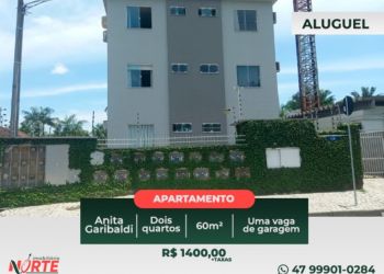 Apartamento no Bairro Anita Garibaldi em Joinville com 2 Dormitórios e 60 m² - 717
