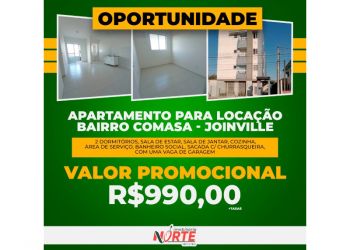 Apartamento no Bairro Comasa em Joinville com 2 Dormitórios e 57 m² - 309